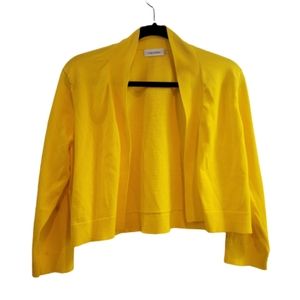 Calvin Klein Yellow  Long Sleeve Bolero Sweater XL